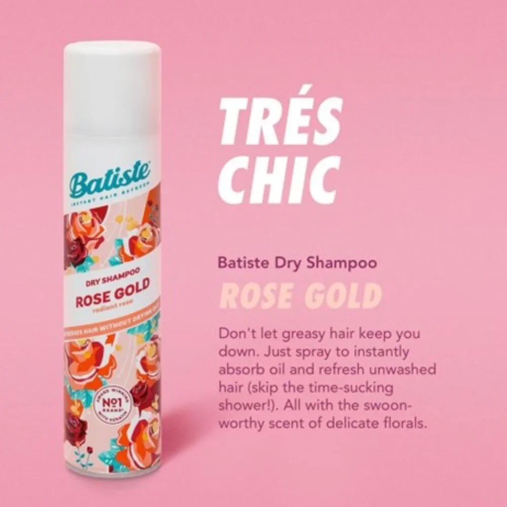 NEW Lot of 3x [Batiste] ROSE GOLD Dry Shampoo - Full size, not travel! - Picture 4 of 9